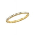 thumbnail image 1 of 10kt Yellow Gold Womens Round Diamond Single Row Stackable Band Ring 1/8 Cttw, 1 of 1