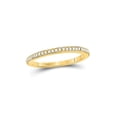 thumbnail image 1 of 10kt Yellow Gold Womens Round Diamond Single Row Stackable Band Ring 1/8 Cttw, 1 of 4