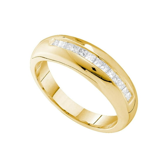 10kt Yellow Gold Womens Round Diamond Slender Framed Heart Cluster Ring 1/3 Cttw