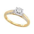 thumbnail image 1 of 10kt Yellow Gold Womens Round Diamond Solitaire Bridal Wedding Engagement Ring 1/10 Cttw, 1 of 1