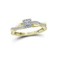 thumbnail image 1 of 10kt Yellow Gold Womens Round Diamond Solitaire Promise Ring 1/5 Cttw, 1 of 2