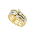 thumbnail image 1 of 10kt Yellow Gold Womens Round Diamond Stackable Band Ring 1/2 Cttw, 1 of 1