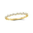 thumbnail image 1 of 10kt Yellow Gold Womens Round Diamond Stackable Band Ring 1/8 Cttw, 1 of 1