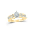 thumbnail image 1 of 10kt Yellow Gold Womens Round Diamond Tear Cluster Ring 1/4 Cttw, 1 of 1