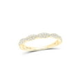 thumbnail image 1 of 10kt Yellow Gold Womens Round Diamond Twist Stackable Band Ring 1/4 Cttw, 1 of 4