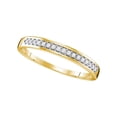 thumbnail image 1 of 10kt Yellow Gold Womens Round Diamond Wedding Band Ring 1/10 Cttw, 1 of 1