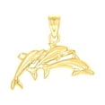 thumbnail image 1 of 10k Yellow Gold Womens Three Animal Charm Pendant for Women, 1 of 3