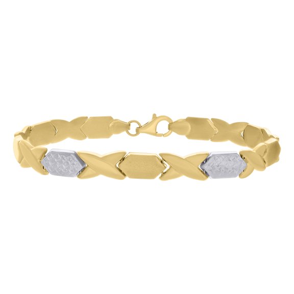 10k Yellow Gold Womens Xoxo Stampato Bracelet Size 7 Inches for Women