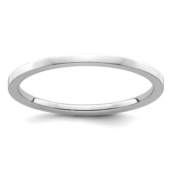 10kw 1.2mm Flat Stackable Band Ring Size 7.5 Stackable Ring for Women and Men - 1.1 Grams