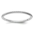 thumbnail image 1 of 10kw 1.2mm Twisted Wire Pattern Stackable Band Ring Size 9.5 Stackable Ring for Women and Men, 1 of 2