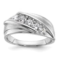 thumbnail image 1 of Finest Gold 10kw Lab Grown Diamond SI1 & SI2, J, Mens 5-stone Band - Size 10, 1 of 6