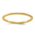 thumbnail image 1 of 10ky 1.2mm Twisted Wire Pattern Stackable Band Ring Size 5 Stackable Ring for Women and Men, 1 of 2