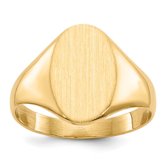 10ky 12.5x8.5mm Closed Back Signet Ring