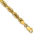 thumbnail image 1 of 10ky 4.75mm Semi-solid Rope Chain Bracelet 8 Inch Link Bracelet for Women and Men - 2.8 Grams, 1 of 2