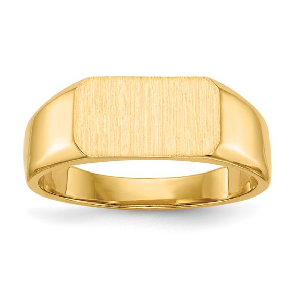 10ky 6.5x11.5mm Closed Back Signet Ring