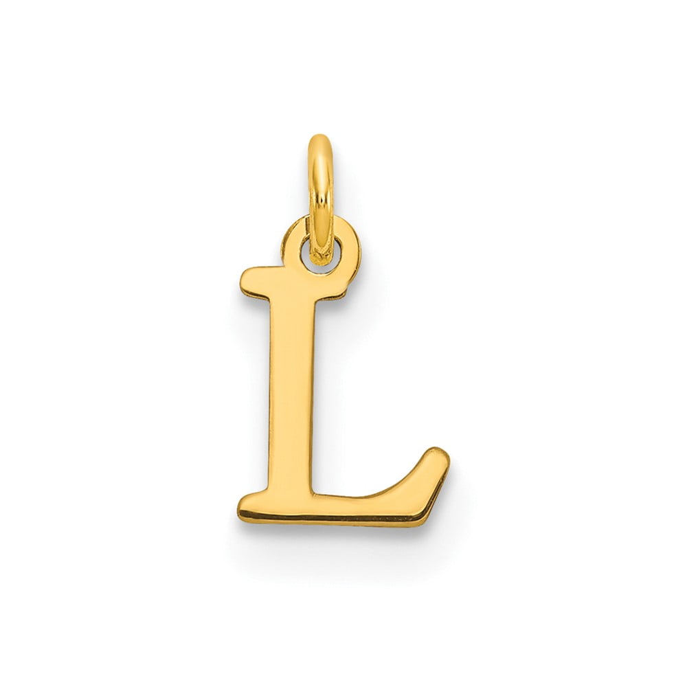 Finest Gold 10ky Cutout Letter L Initial Charm