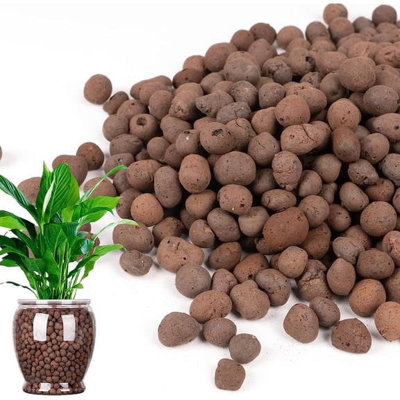 10lb LECA Expanded Clay Pebbles for Plants, Hydroponics, Aquaponics, 100% Natural Leca Balls for Soil Root Development, Orchid Potting Mix, Drainage and Reusable, 4-16mm