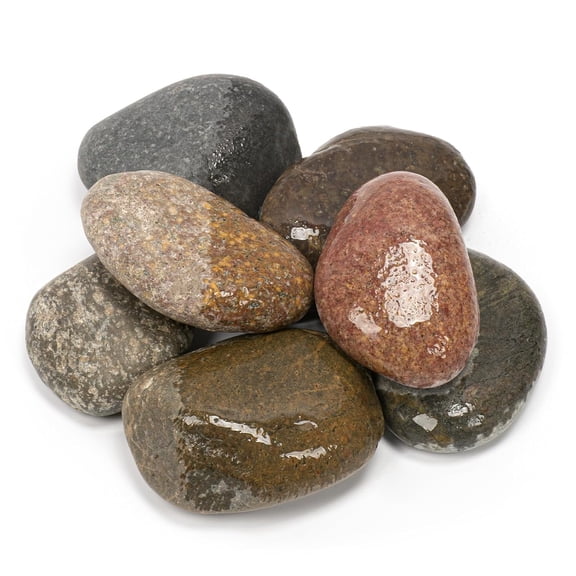 10lbs Natural Large River Rocks, 2''-3''Decorative Stones, Aquarium Pebbles