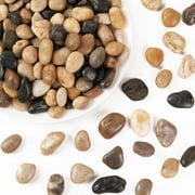 10lbs River Rocks, Decorative Pebbles for Plants, Fish Tank, Landscaping, Natural Polished, Mixed Colors, 3/8 to 1 1/2 Inch