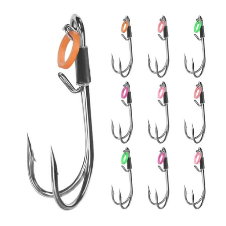 10lots Carps Fish Hook Coated High Carbon Steel Barbed Fish Hook for Live Shrimp And Basses