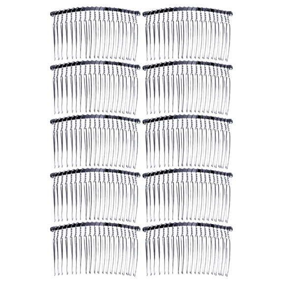 10lots Metal Wire Hair Combs 20 Teeth Wedding Veil Comb Elegant Hairstyling Tool for Bride and Bridesmaids