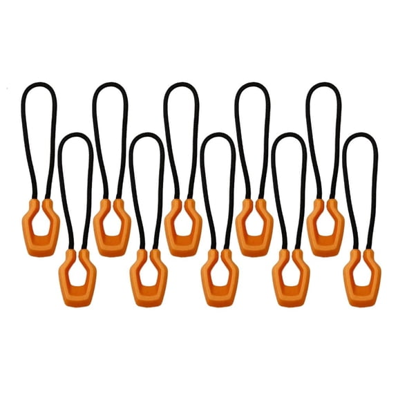 10lots Nylons Zippers Pull Rope Zippers Head Extension Cord Pull Sliders Suitable for Camping and Hiking