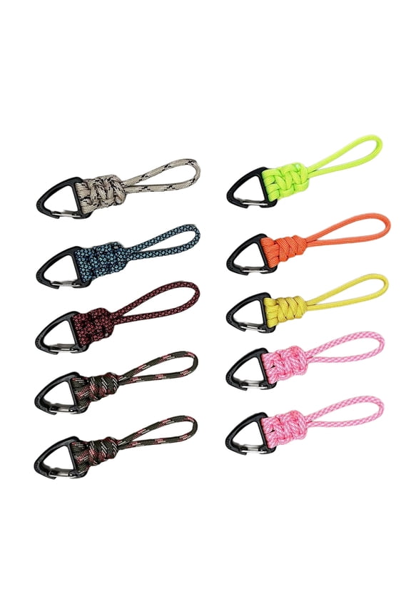 10lots Paracord Weave Handmade Keychains Lanyard Buckles Car Trinkets Key Holder