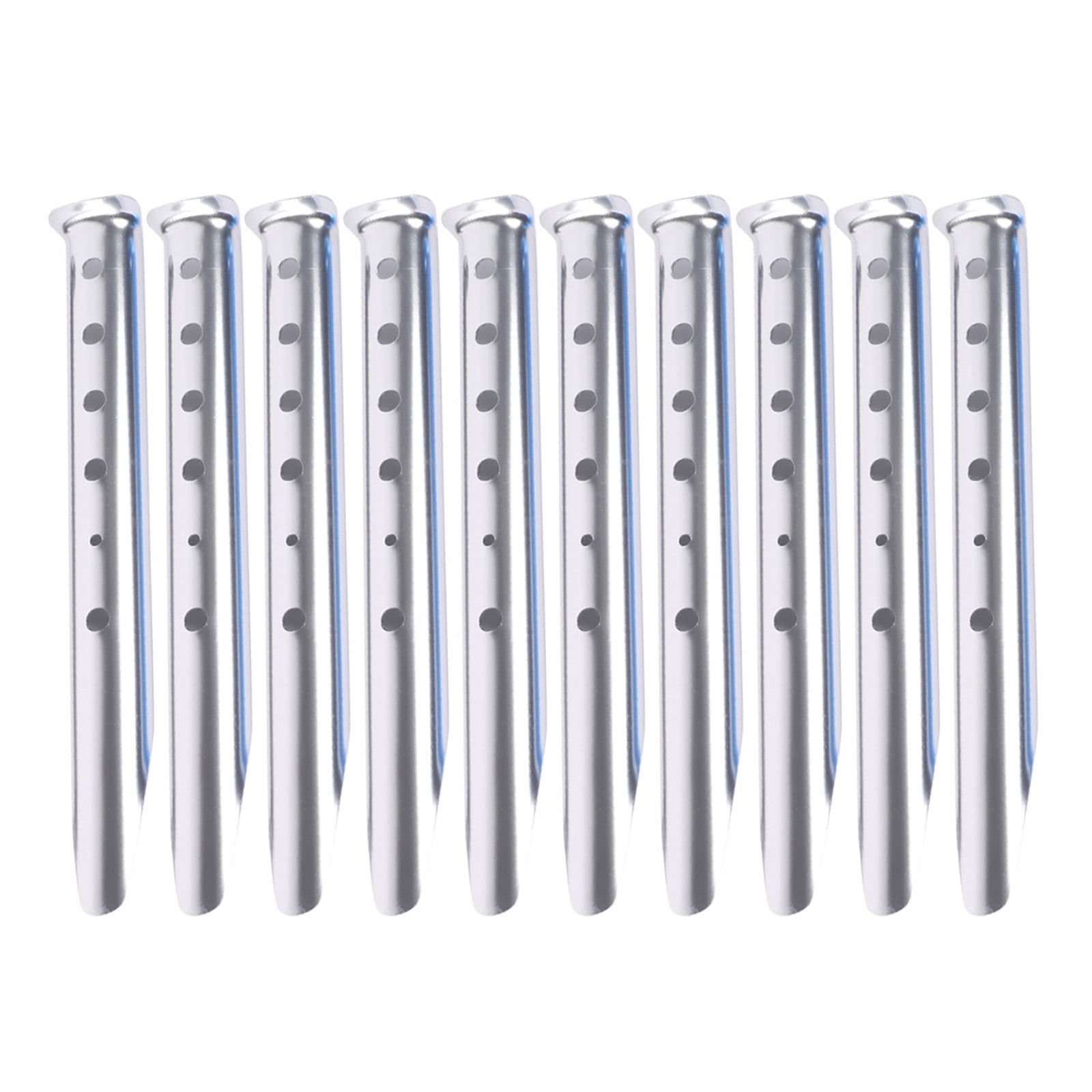 10lots Winds Resistant Stakes Portables Tent Pegs Multifunctional Beach Tent Pegs for Camping Travel and Adventure
