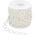 thumbnail image 1 of 10m 32.80 Feet Silver Chains Brass Handmade Chains Nickel Free Chains 1 Roll Chains, 1 of 8