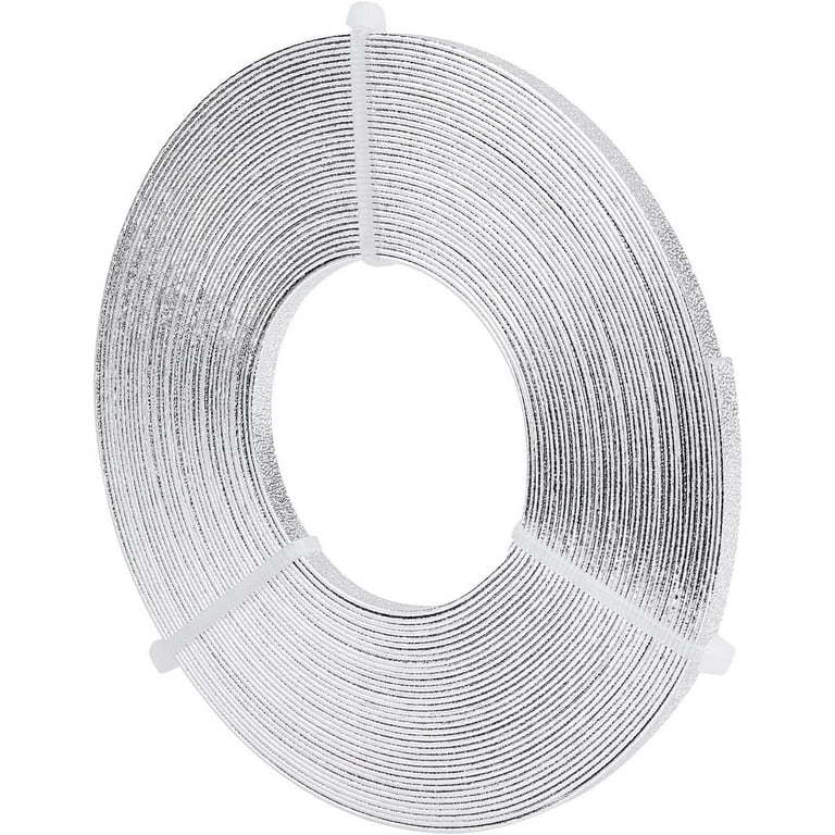 10m (33FT) Aluminum Flat Wire 5mm Wide Silver Craft Metal Wire