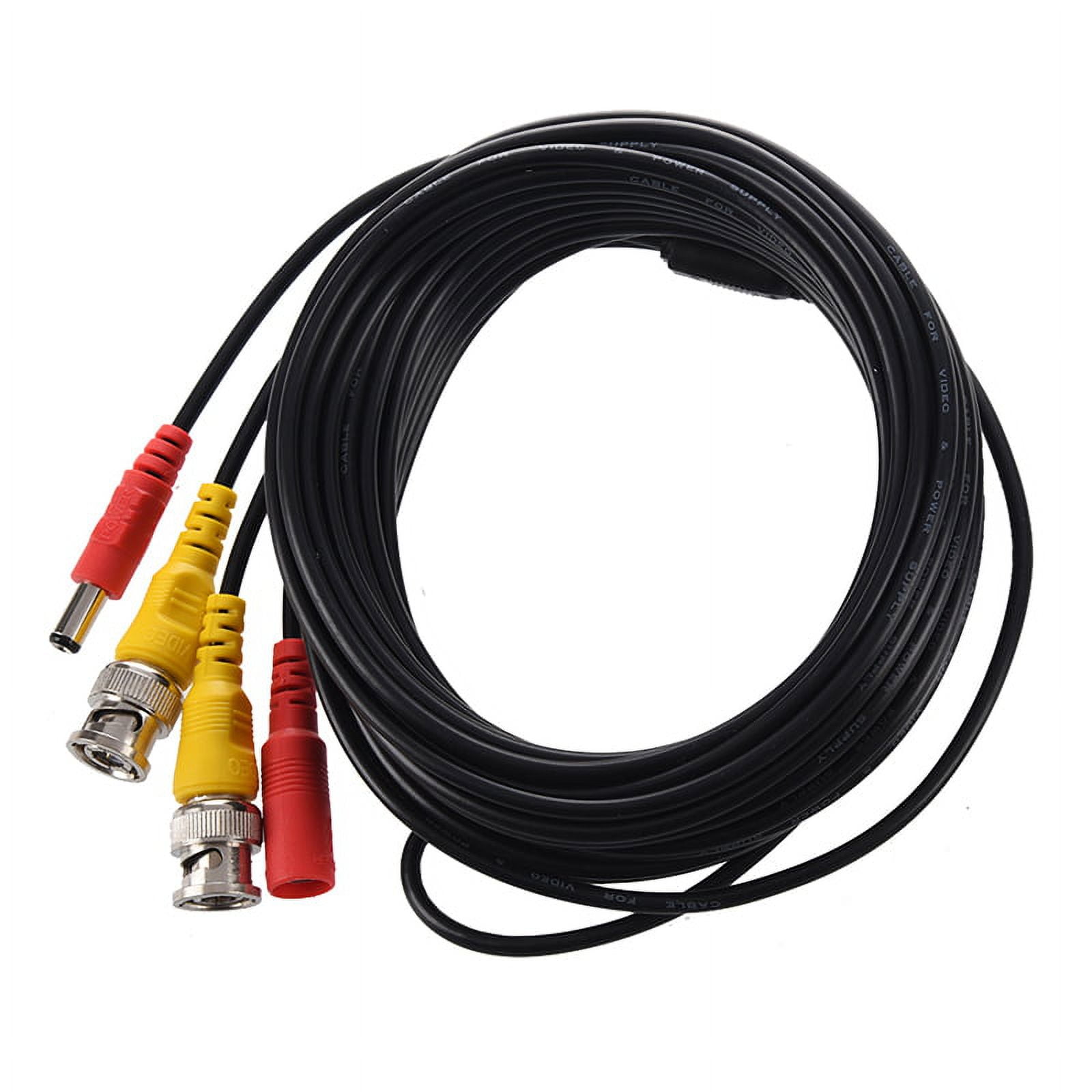 10m 33ft Security Video/ Power Cable BNC + RCA Plug Combination Cable ...