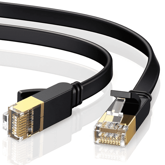 10m/33FT Cat7 Ethernet Cable lnternet Network Flat Patch Cord Rj45 Connectors10 Gbps Connector For modems routers LAN Computers Cable high Speed Distri PC, Mac, Laptop, PS3, P