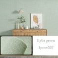 thumbnail image 1 of 10m 3D Thicken self-adhesive thermal insulation wallpaper linen plain color decor wall stickers renovation anti-collision light green 1Pcs 50cmX10m, 1 of 6
