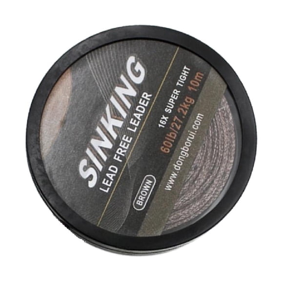 10m/60lb High-Density Sinking Braided Leader Line, 16-Strand Tightwoven Fishing Tackle for Secure Hooks
