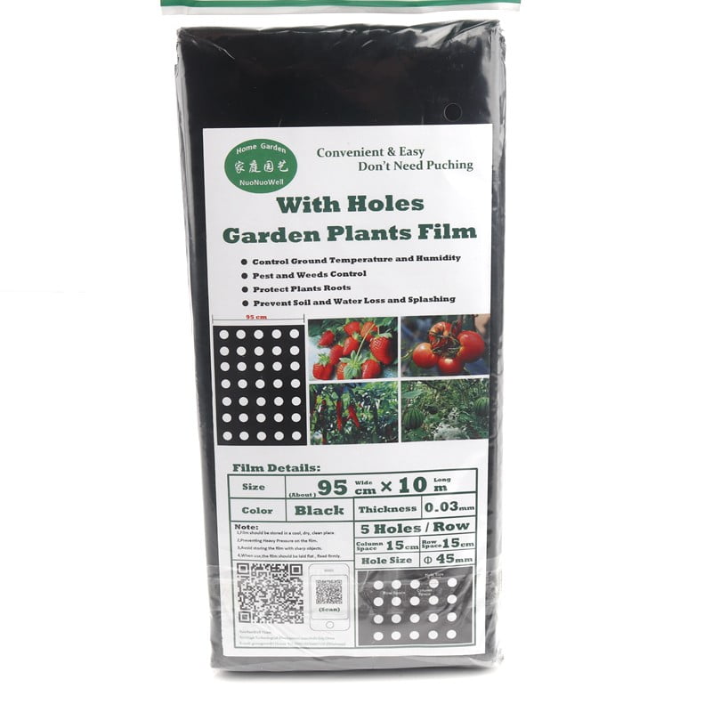 10m*95cm 5Holes Garden Agricultural Vegetable Planting Black Film