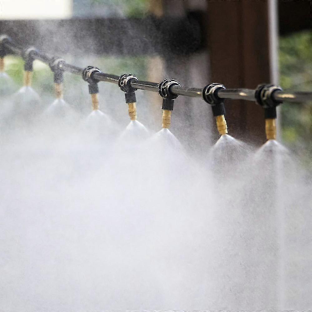 10m Automatic Watering Kits Micro Misting Spray Cooling System Garden Agriculture Greenhouse Irrigation Spray Brass Mist