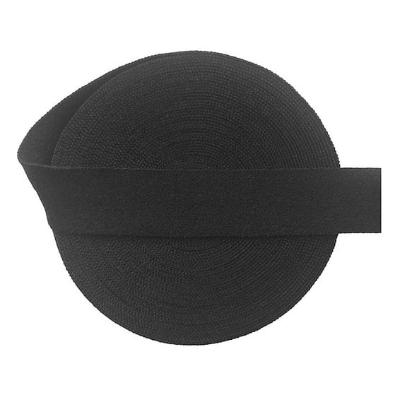 10m Bias Binding Elastic Band Folding Tape Folding Rubber, 20mm, Sewing Binding Rubber , Black, 2cm