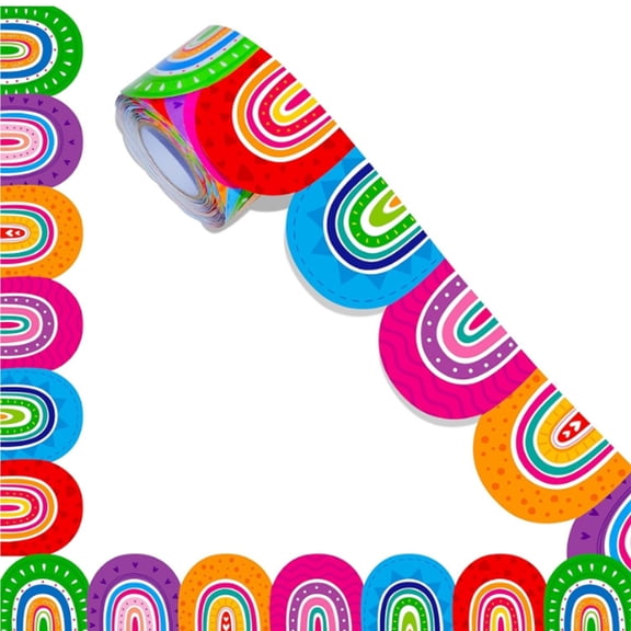 10m Bulletin Board Borders Colorful Notice Board Border Lovely Border Trim Decoration for Poster Boards Decoration