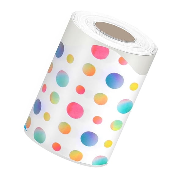 10m Colorful Dots Bulletin Board Border Decorative Classroom Border Adhesive Bulletin Board Trim Sticker for School