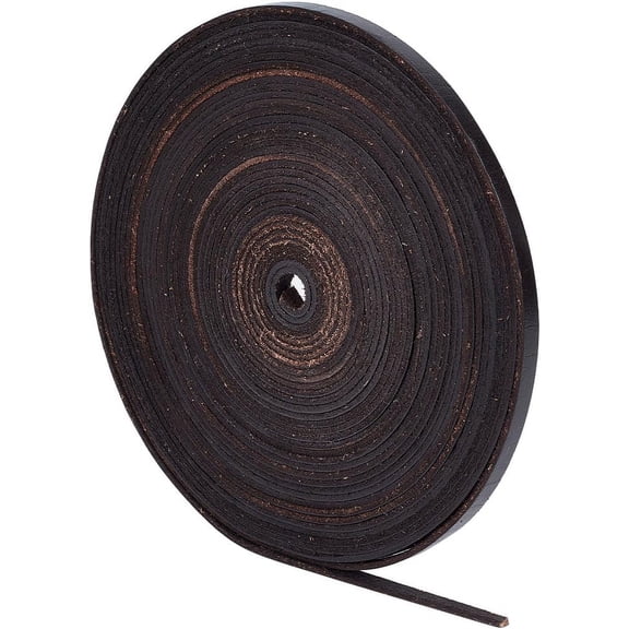 10m Flat Leather Cord 6mm Black Genuine Leather Strip 2mm Thick Cowhide Leather Straps Braiding Threads String Rope for Bracelets Necklace Belts Lace Jewelry Making DIY Beading Craft