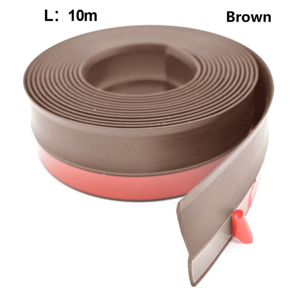 10m Garage Door Sealing Strip Self Adhesive Seal Strip Door Frame Rubber Trim Strip Top Side Weatherproof Rubber Strip