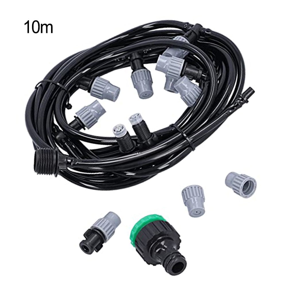 10m Garden Irrigation Hose Kit: Efficient Misting & Drip System for Plants