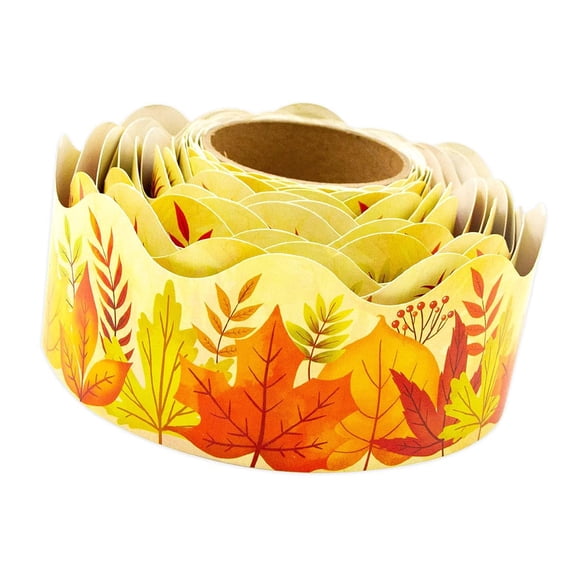 10m Maple Leaves Bulletin Border Trim Adhesive Bulletin Board Borders Autumn Border Sticker Bulletins Boards Decorations