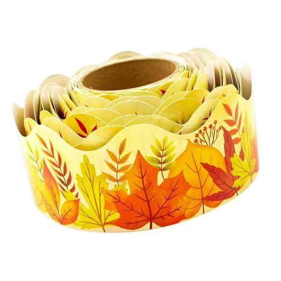 10m Maple Leaves Bulletin Border Trim Autumn Bulletin Board Borders Classroom Decorative Borders for Whiteboard