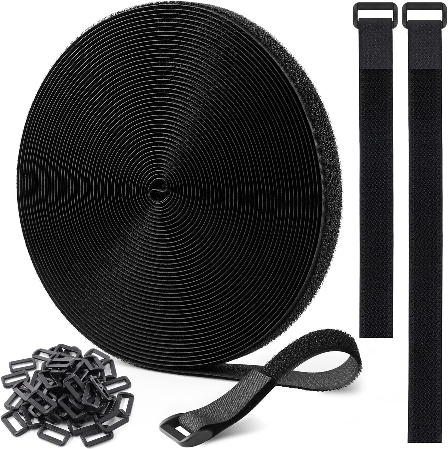 10m Velcro Strap with 50 Buckle Wide, Velcro Cable Ties, Cable Ties, Velcro Strap with Buckle