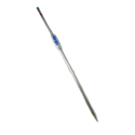 Bulb Form Pipette, 10ml - Class B, Tolerance ±0.040 - Blue Graduations - Color Code, Red - Borosilicate Glass - Eisco Labs