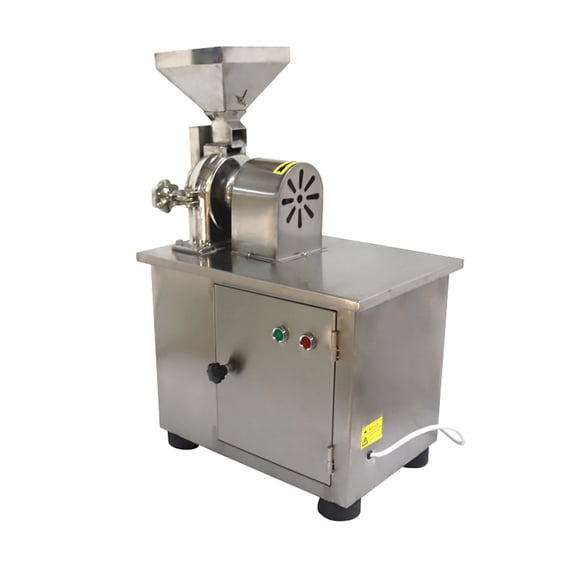 10mesh Universal Food Pulverizer Electric Hammer Grain Mill Grinder Commercial Food Grinding Machine for Dry Grain Soybean Spice Rice Coffee Bean 110V 1.1lbs-11lbs/h