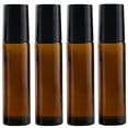 thumbnail image 1 of 10ml Amber Roller Bottles Glass Essential Oil Roll On Bottles Empty Roller Ball Applicator Rollerball Perfume Container., 1 of 8