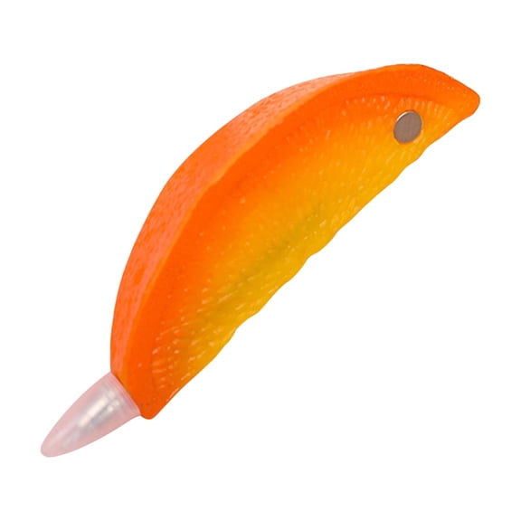 10ml Fruit Shaped Ballpoint Pen Black Ink Magnetic for Easy Storage, ZzCityTK Adorable Fun Writing Pens with 0.7mm Tip, Portable Student Teacher Office Gift Set Orange Watermelon Pineapple Banana