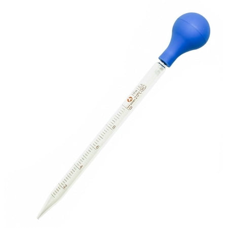 10ml Glass Scale Line Dropper Pipette Lab Dropper Dropping Pipet Blue Rubber Head Pipettors - A2ZSCILAB